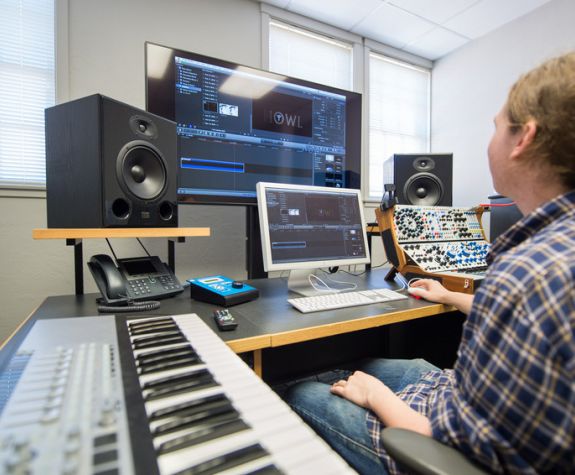 Music composition studio at University of the Pacific